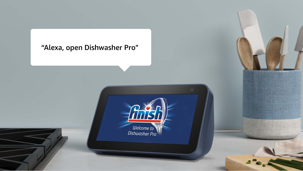 Dishwasher Pro Screenshot saying "Alexa, open Dishwasher Pro.